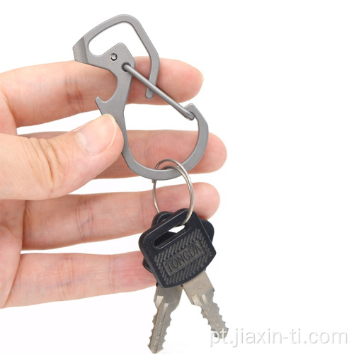 ferramenta de bolso de porta-chaves com vários anéis de titânio